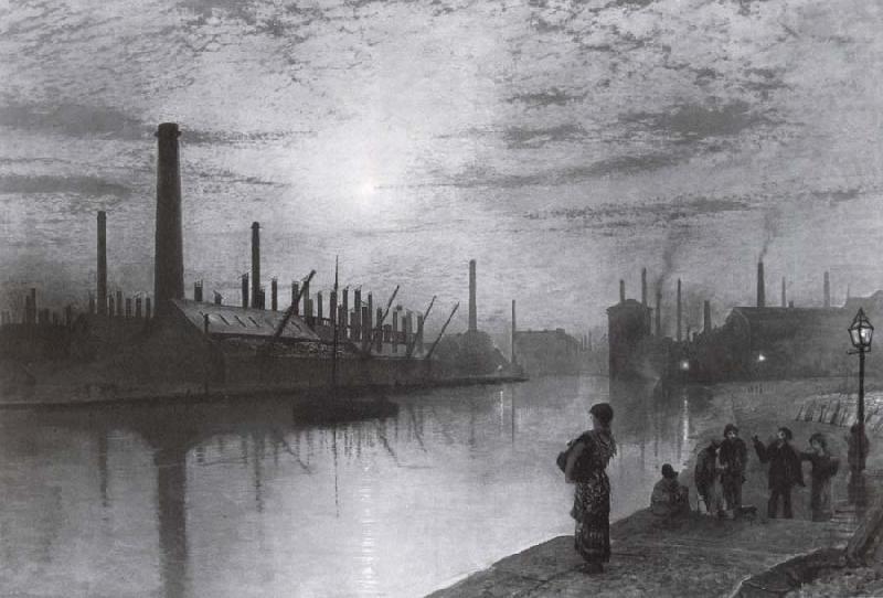 Reflections on the Aire On Strike, Atkinson Grimshaw